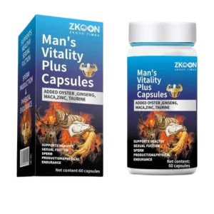 Man's Vitality Plus Capsules supports men's vitality and perfomance.