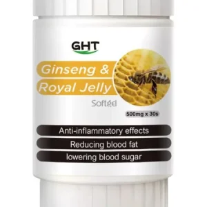 GHT Ginseng and Royal Jelly Softgel supports immune function, memory, and energy.