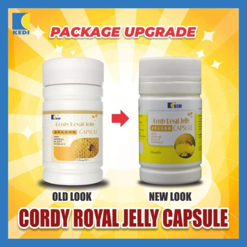 Kedi Cordy Royal Jelly Capsule — Cardiovascular, Brain &Amp; Antioxidant Wellness Support KEDI Cordy Royal Jelly supports heart, immune, and brain function.