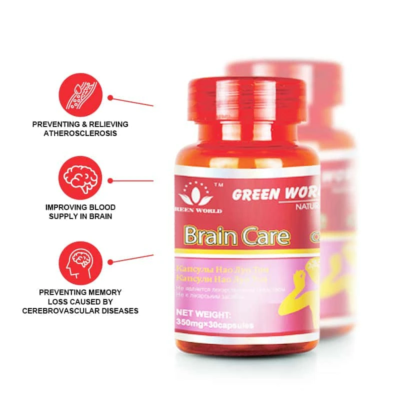 Green World Brain Care Capsule 350Mg × 30 Capsules Green World Brain Care Capsule | Memory Boost and Mental Clarity Supplement