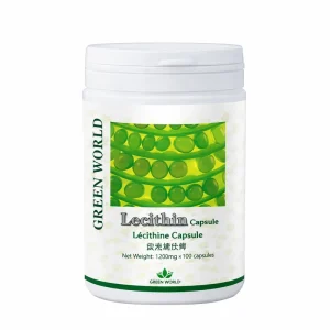 Green World Lecithin Softgel 720mg 100 softgels bottle front view