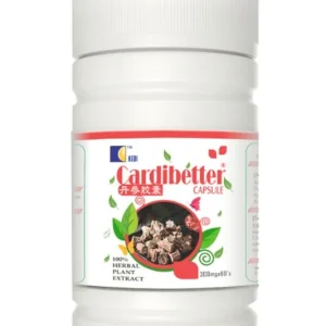 Kedi Cardibetter Capsule front bottle label showing 100% herbal plant extract TCM cardiovascular wellness supplement, 300mg per capsule, 60 capsules, NAFDAC A7-1291L, by Kedi Healthcare.