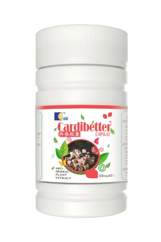 Kedi Cardibetter Capsule — Tcm Cardiovascular &Amp; Circulation Wellness Support Kedi Cardibetter Capsule front bottle label showing 100% herbal plant extract TCM cardiovascular wellness supplement, 300mg per capsule, 60 capsules, NAFDAC A7-1291L, by Kedi Healthcare.