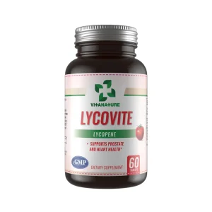 Vitanature Lycovite front label showing benefits and quantity.