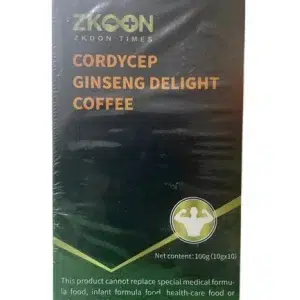 Zkoon Cordycep Ginseng Delight Coffee supports vitality, energy, and beauty.