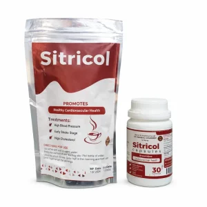 Sitricol Capsules and Tea Combo (Sitricol Herbal Crusher) for cardiovascular wellness – 30 capsules