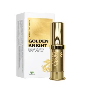 Green World Golden Knight Spray herbal topical spray for men with packaging – Men stamina and endurance support